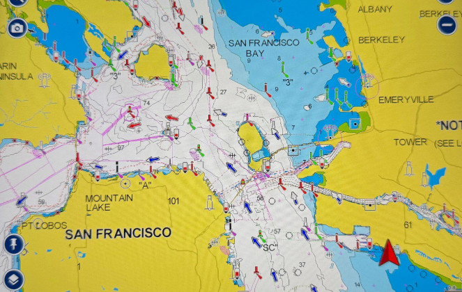 Learn how to use an electronic navigation system using provided iPads with Navionics installed.