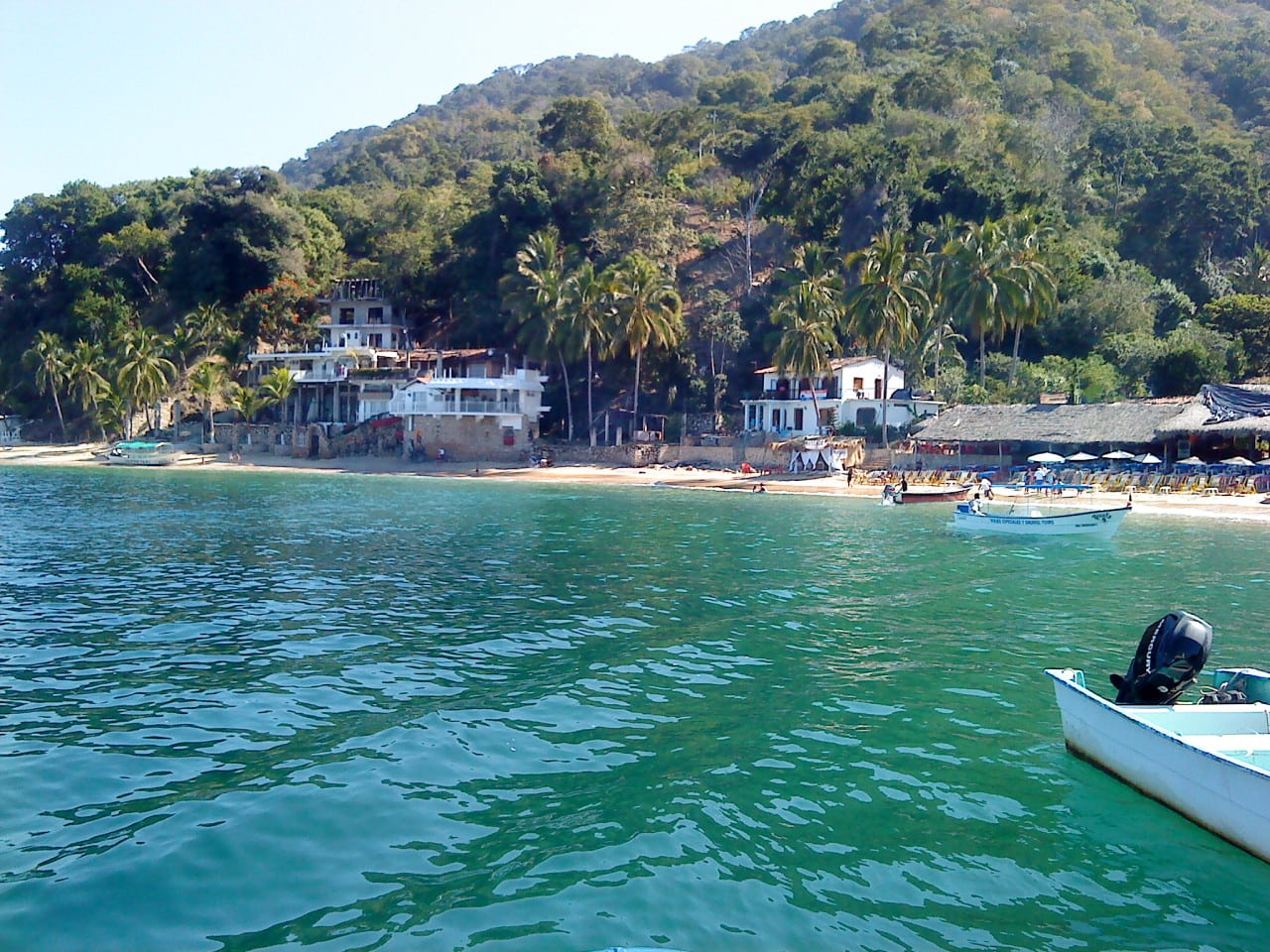 View of Las Animas beach from the water